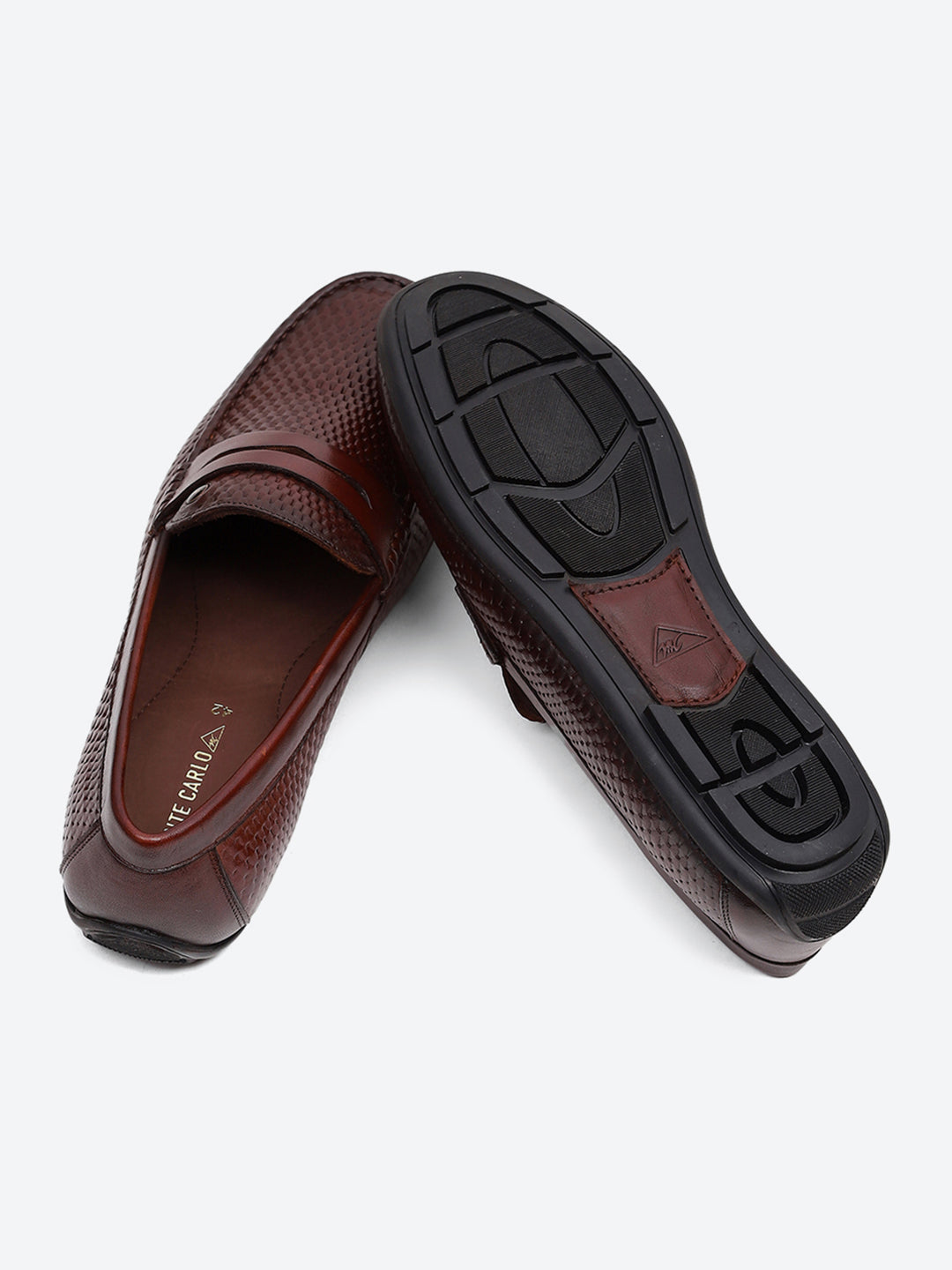 Men Tan Comfortable Slip on Leather Loafers