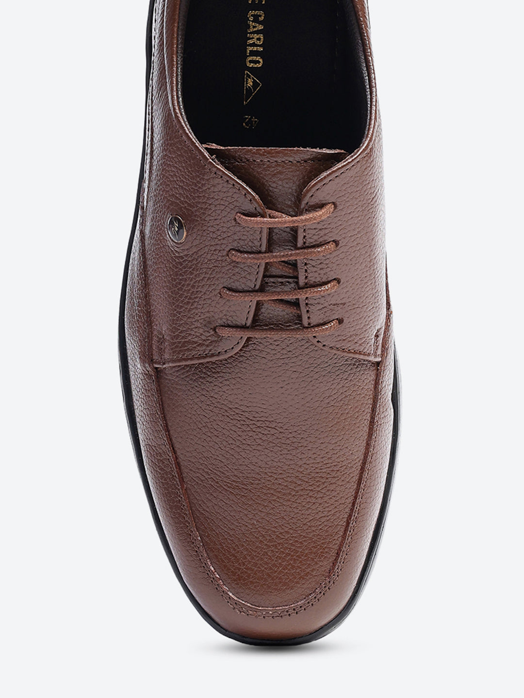 Men Brown Lace Up Genuine Leather Formal Shoes