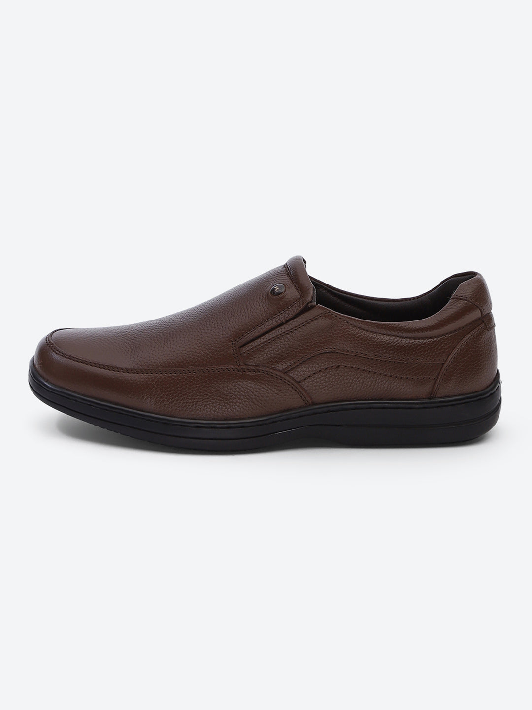 Monte Carlo Brown Comfort Slip on Formal Shoes for Men