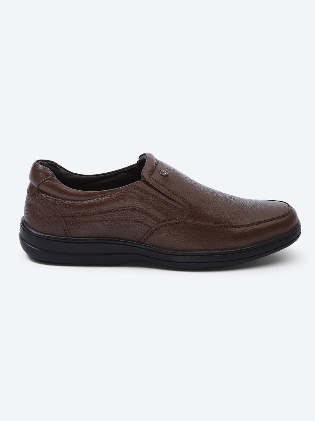 Monte Carlo Brown Comfort Slip on Formal Shoes for Men