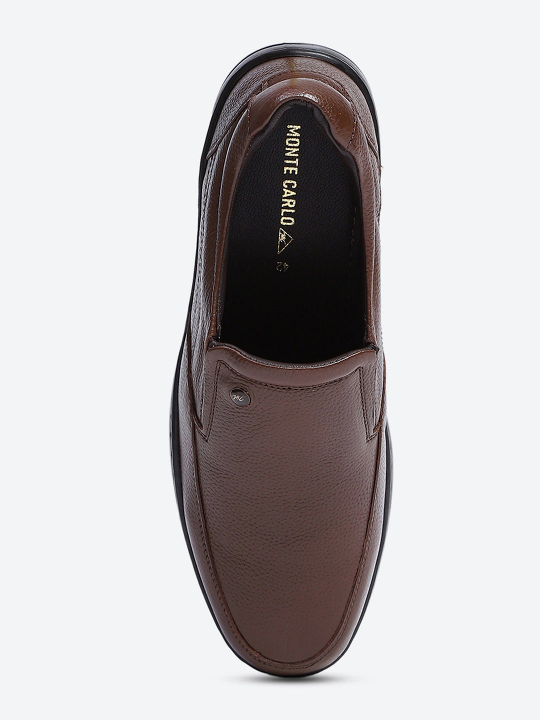 Monte Carlo Brown Comfort Slip on Formal Shoes for Men