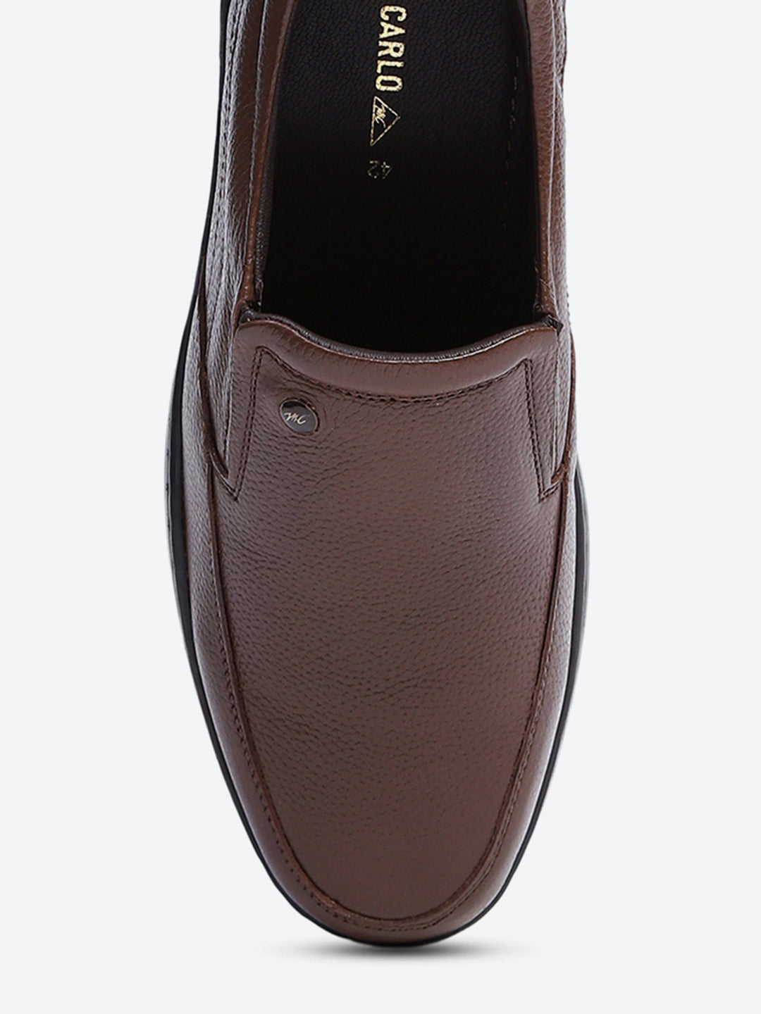 Monte Carlo Brown Comfort Slip on Formal Shoes for Men