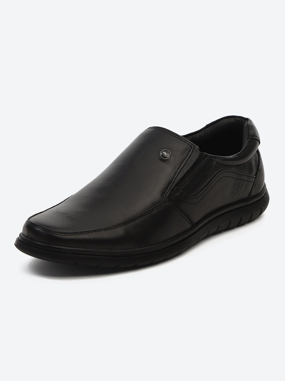 Monte Carlo Black Comfortable Slip on Formal Shoes for Men