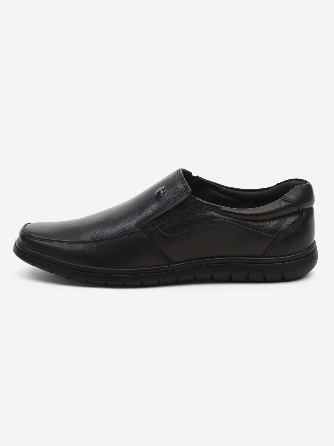 Monte Carlo Black Comfortable Slip on Formal Shoes for Men