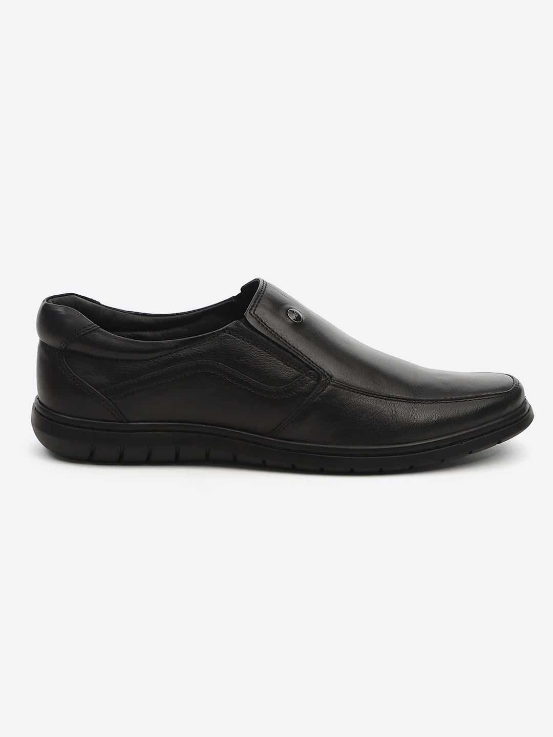 Monte Carlo Black Comfortable Slip on Formal Shoes for Men