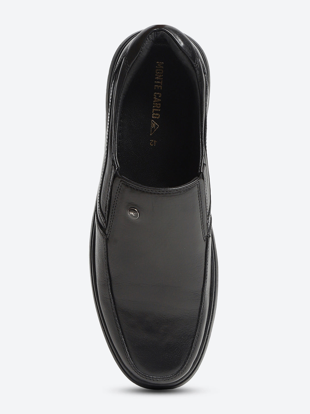 Monte Carlo Black Comfortable Slip on Formal Shoes for Men
