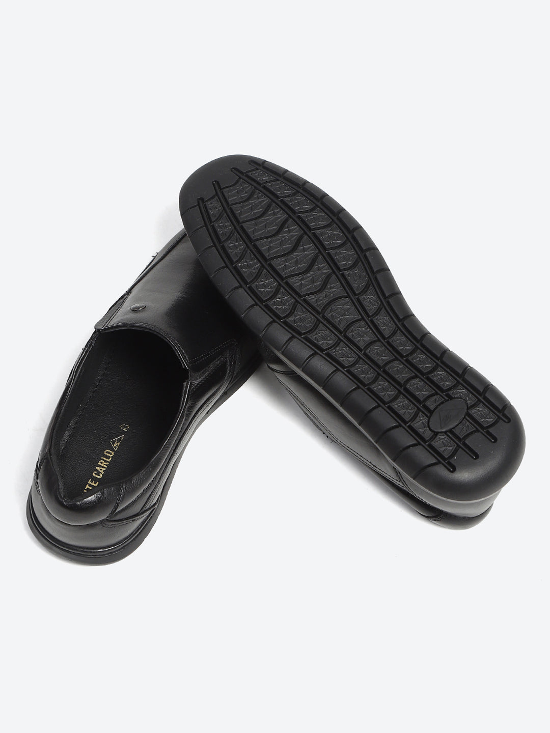 Monte Carlo Black Comfortable Slip on Formal Shoes for Men