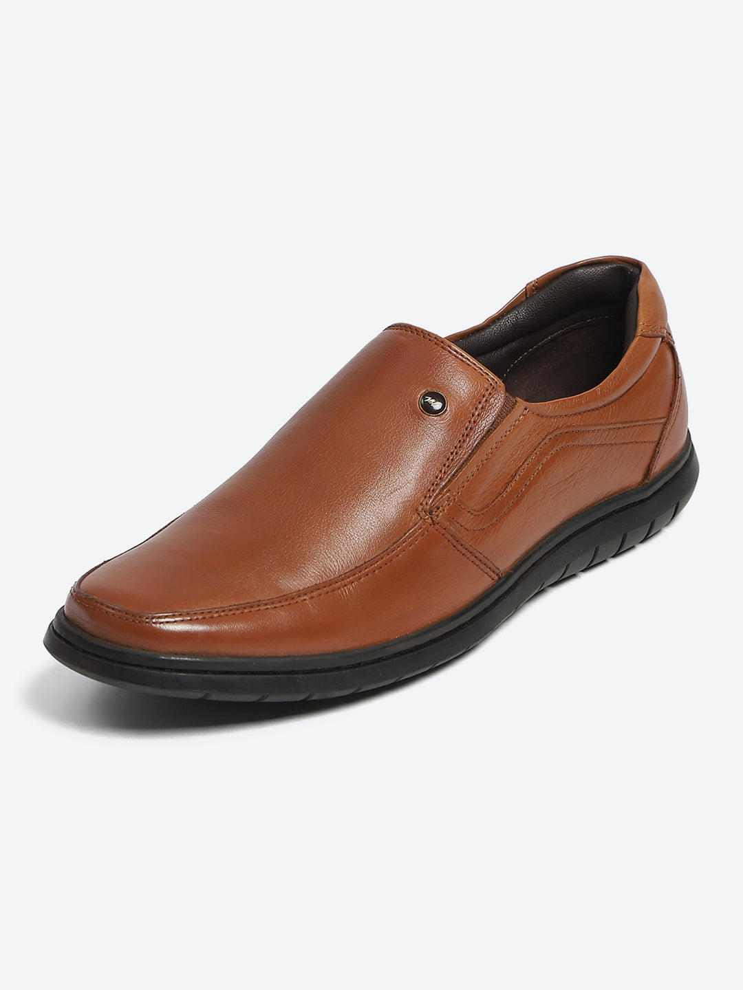 Monte Carlo Tan Comfortable Slip on Formal Shoes for Men