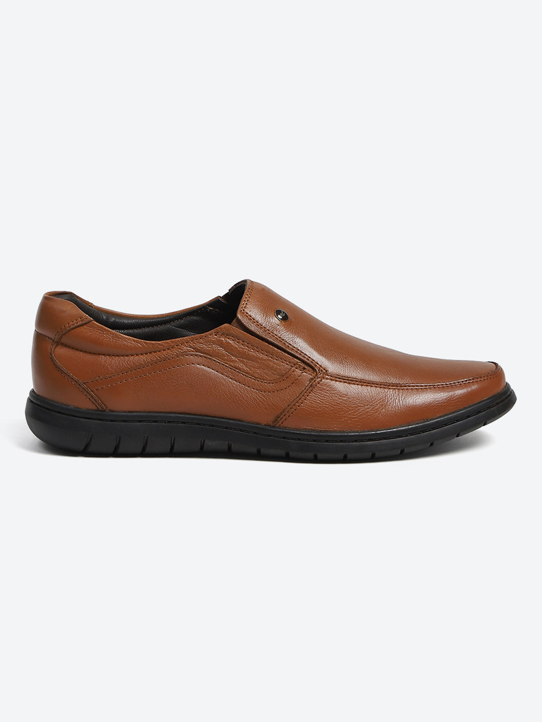 Monte Carlo Tan Comfortable Slip on Formal Shoes for Men