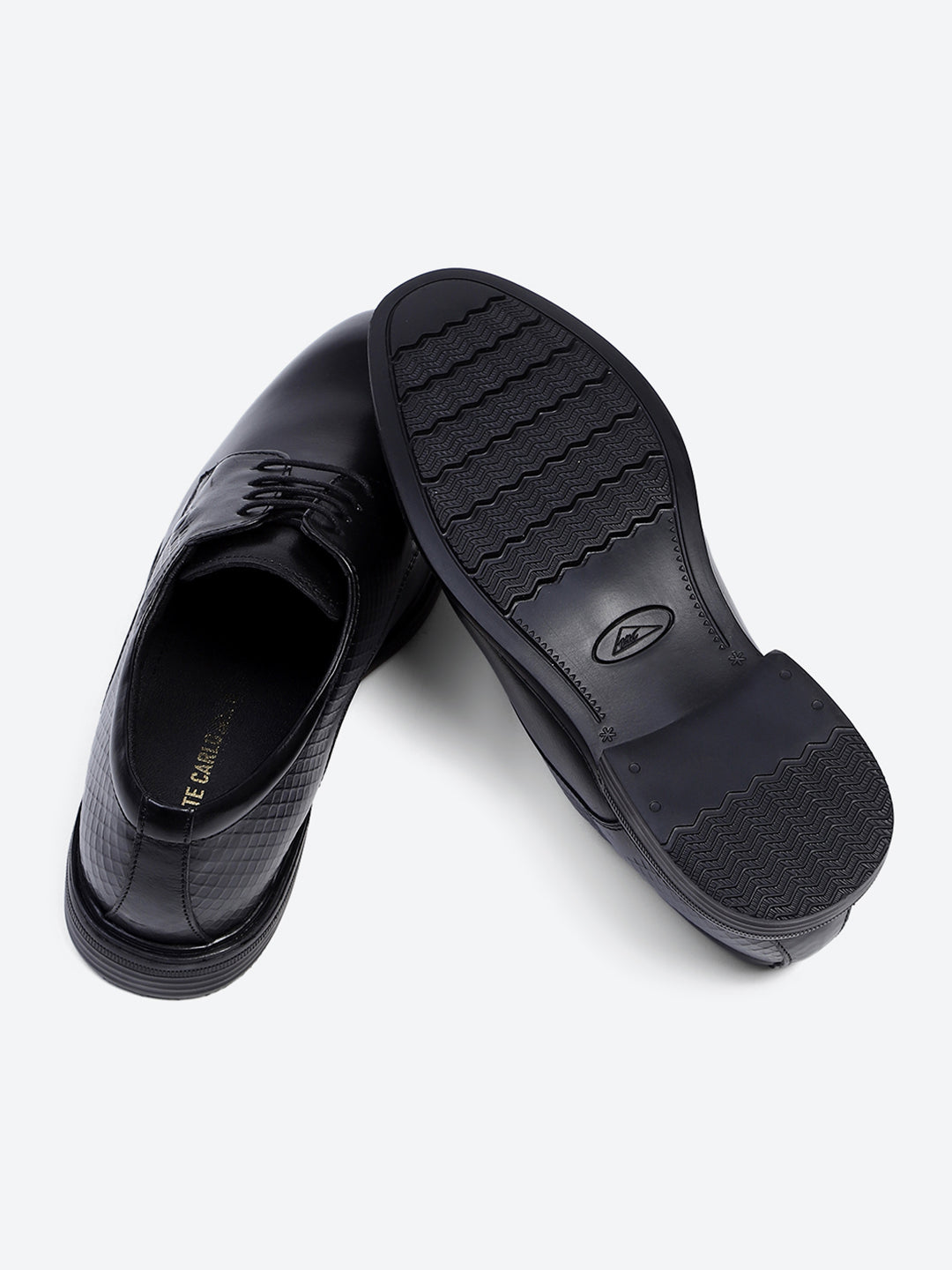 Monte Carlo Black Polished Finish Formal & Business Lace Up Style Derby Dress Shoes for Men