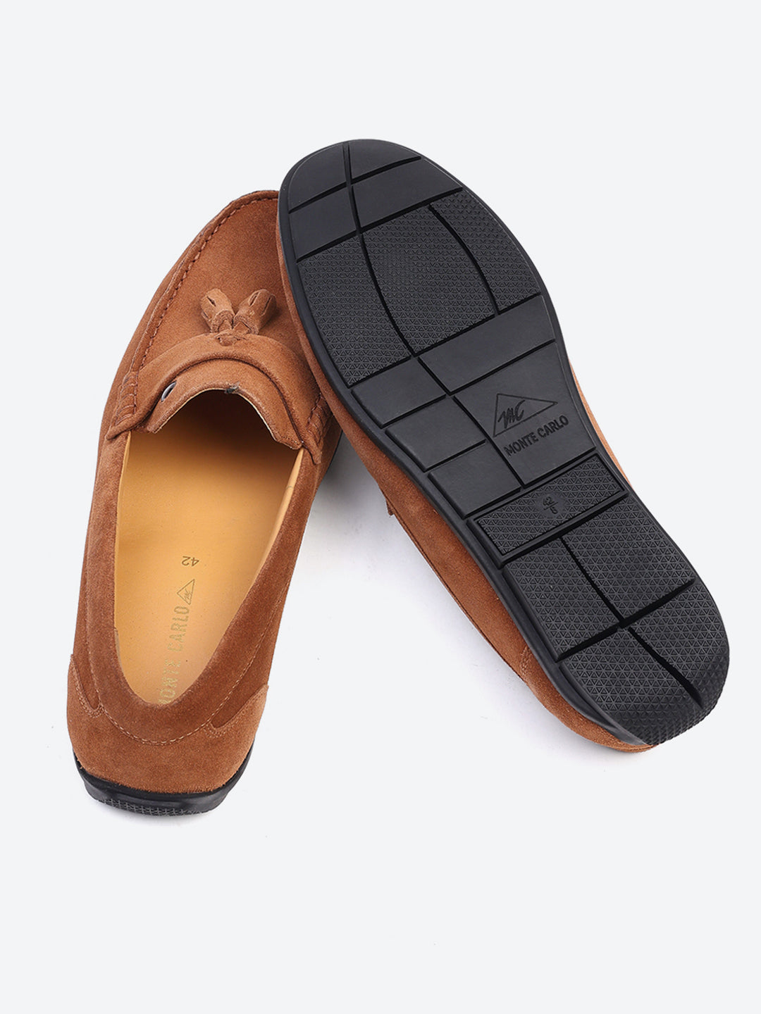 Men Tan Slip on Genuine Leather Loafers