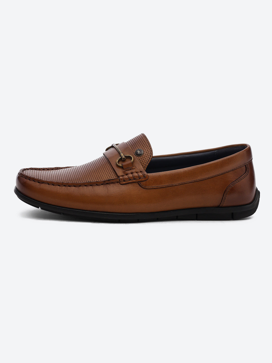 Men Tan Slip on Genuine Leather Loafers