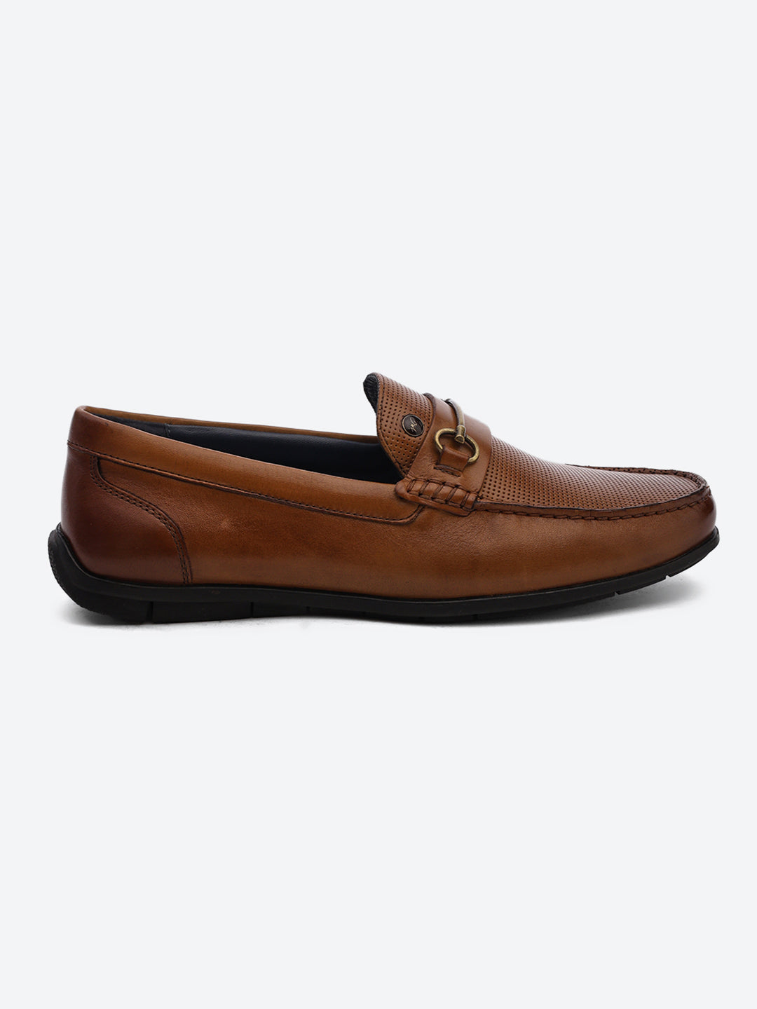 Men Tan Slip on Genuine Leather Loafers