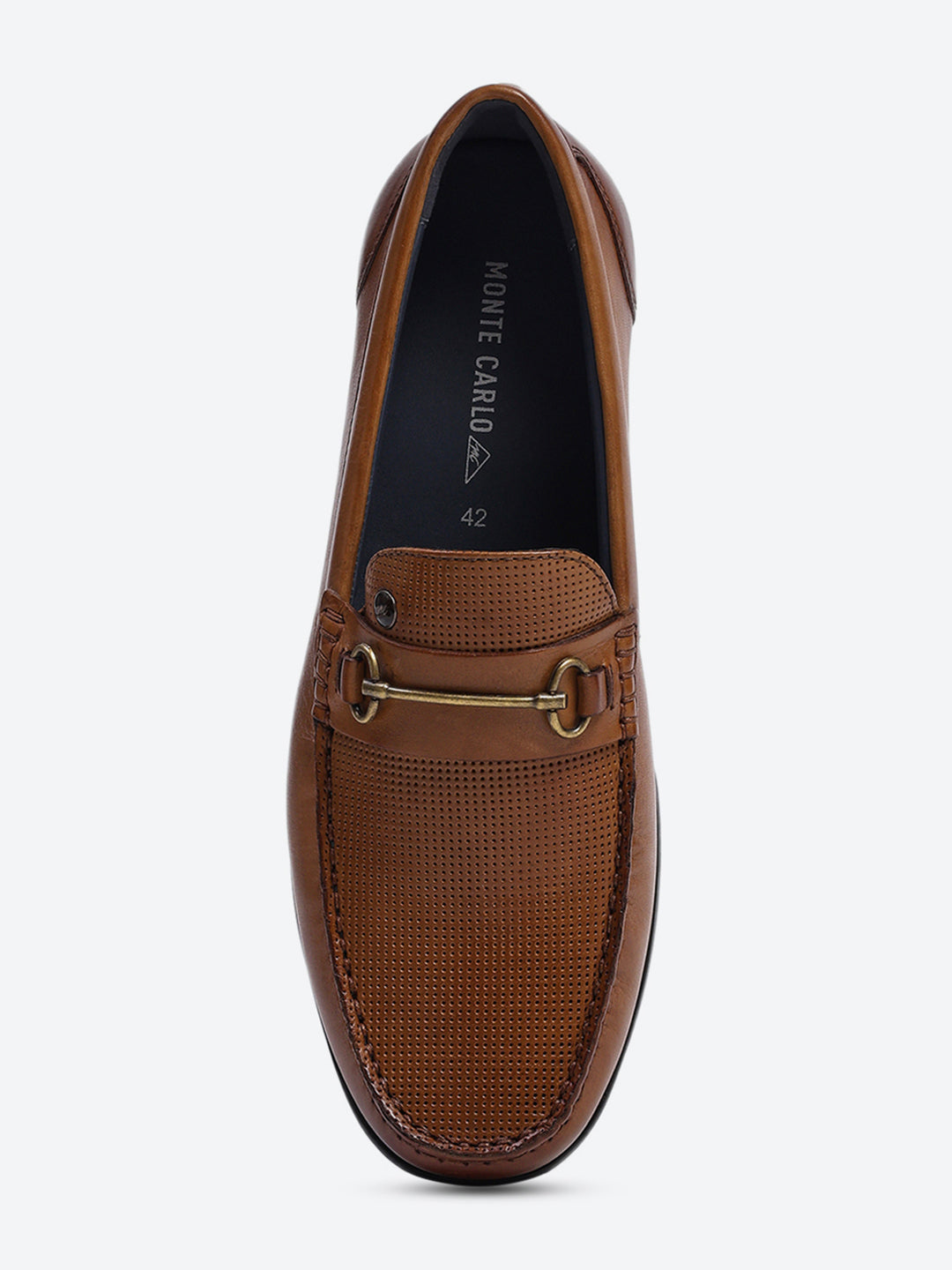 Men Tan Slip on Genuine Leather Loafers