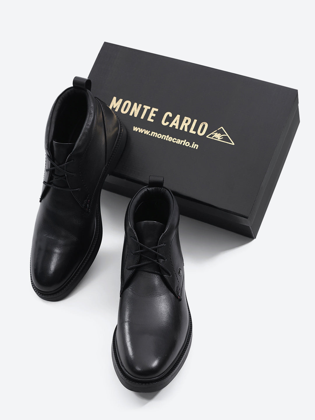 Monte Carlo Black Chukka Formal | Smart Casual Lace Up Ankle Boots for Men