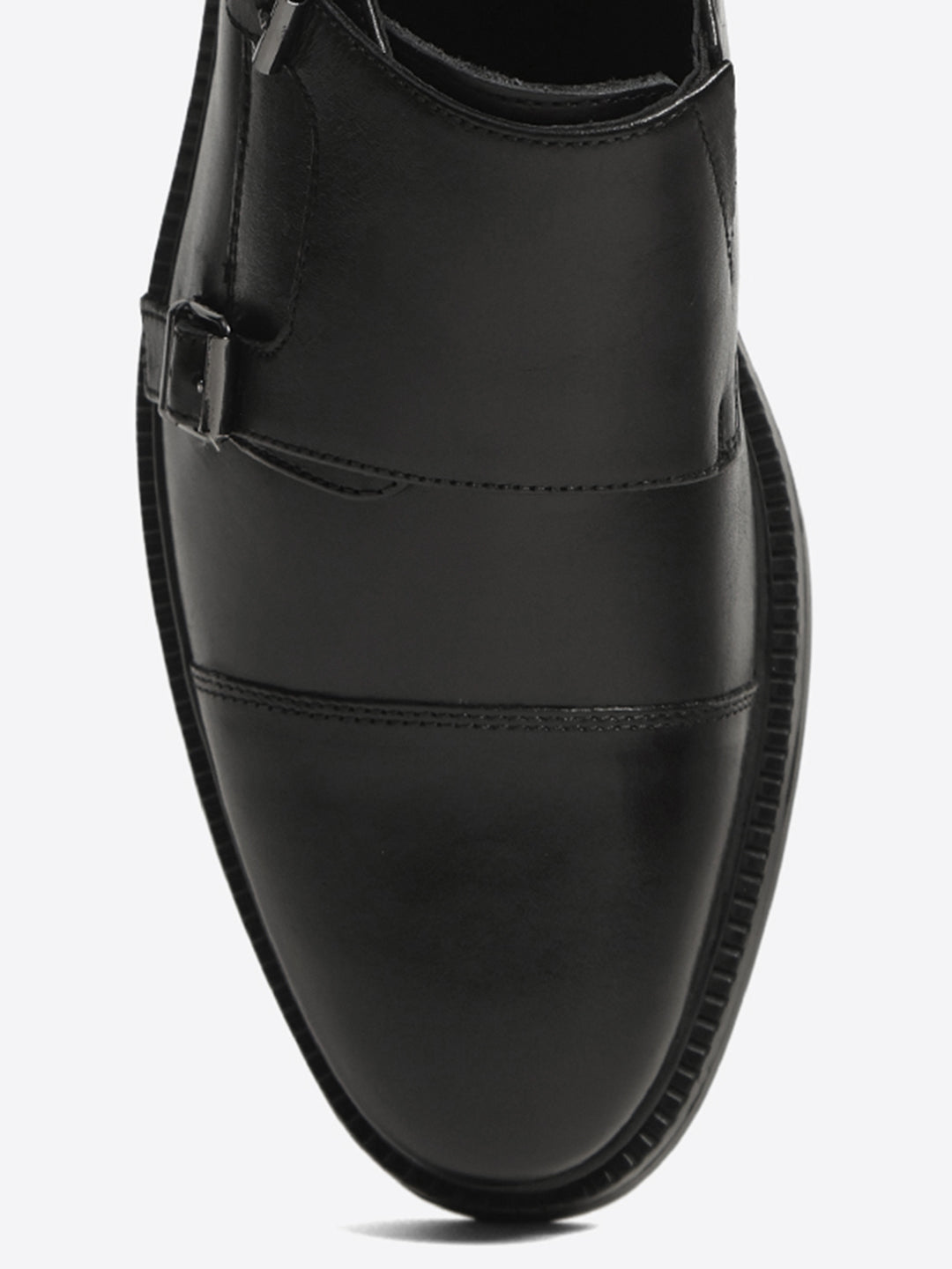 Monte Carlo Black Double Monk Strap Formal Shoes for Men