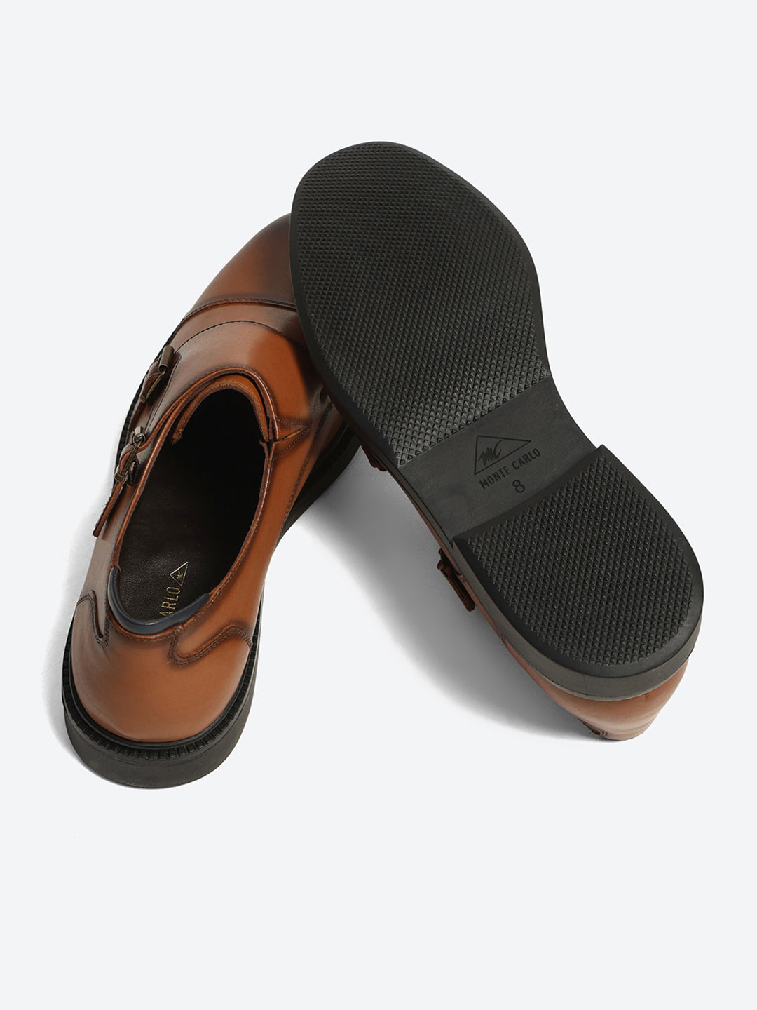 Monte Carlo Tan Double Monk Strap Formal Shoes for Men