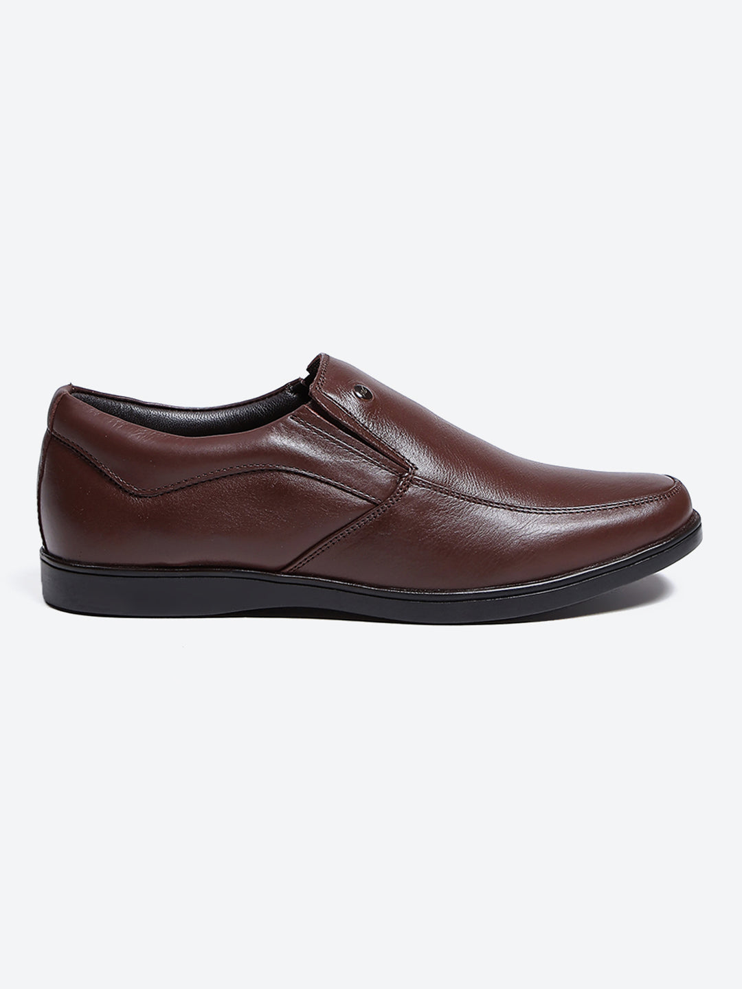 Men Brown Slip on Leather Shoes