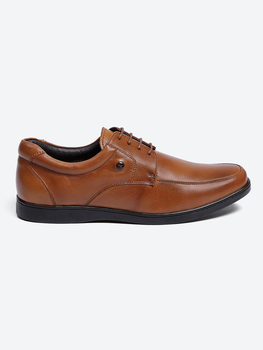 Men Tan Lace Up Leather Formal Derbys