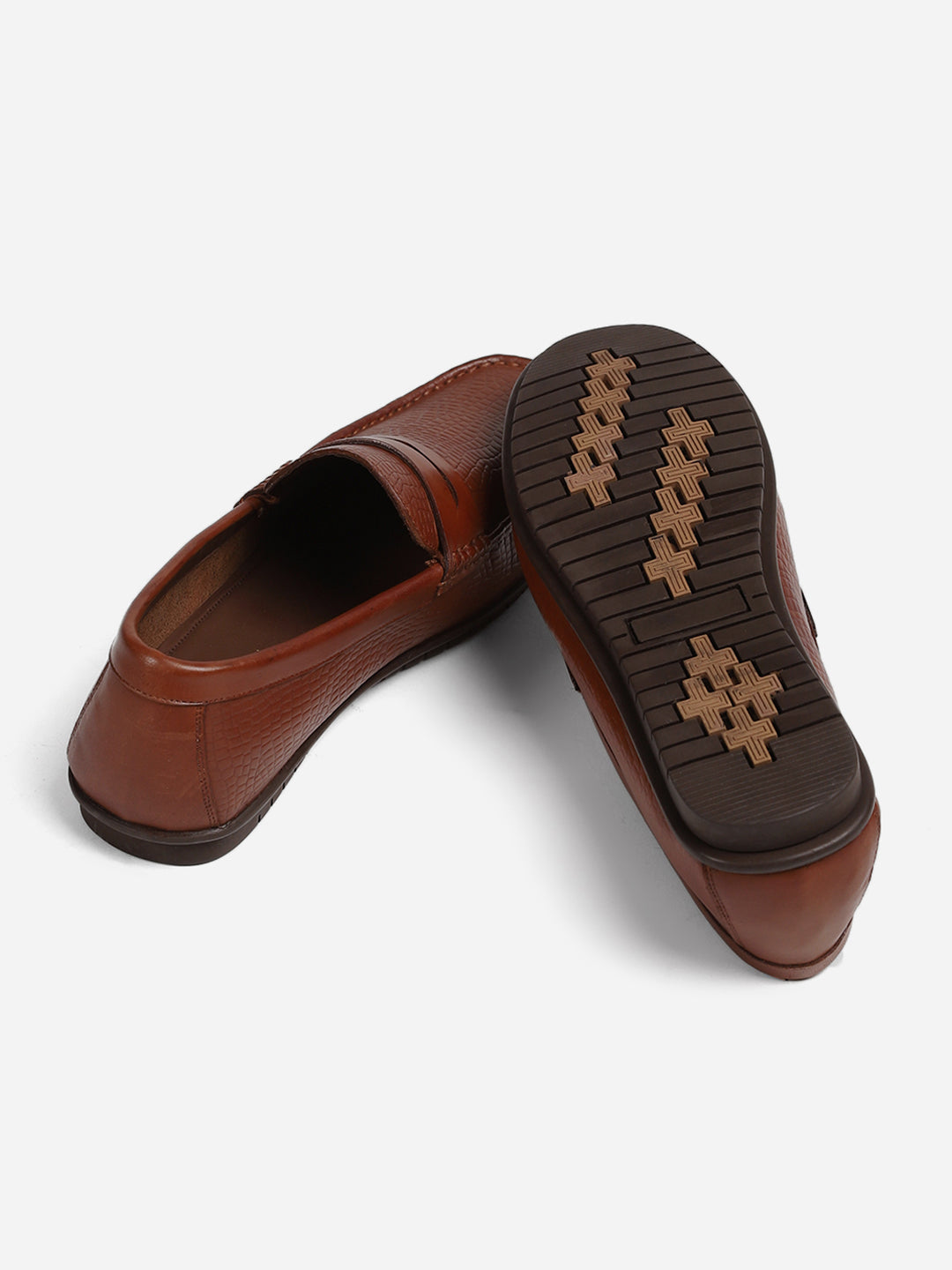 Men Brown Slip-On Genuine Leather Loafer