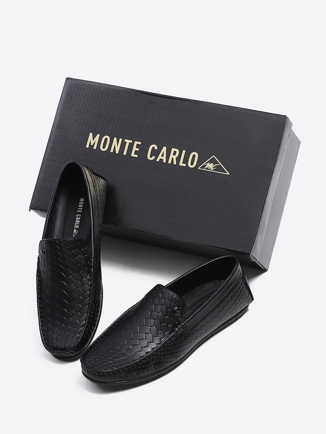 Men Black Slip on Microfibre Loafers