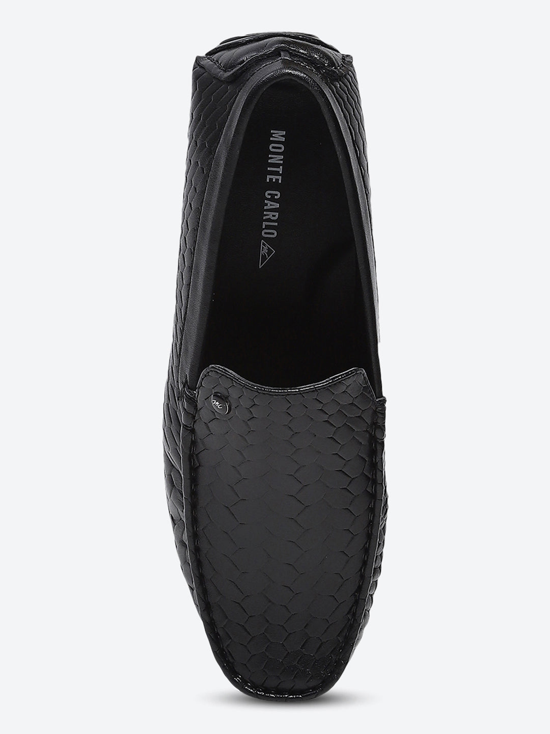 Men Black Slip on Microfibre Loafers