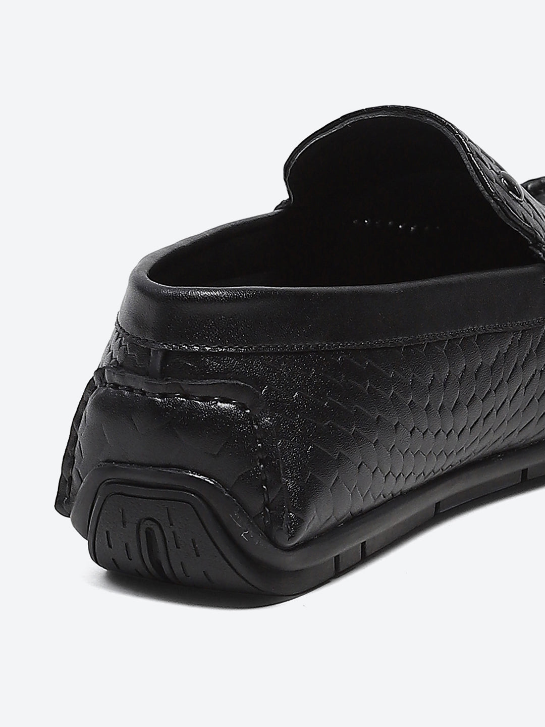 Men Black Slip on Microfibre Loafers
