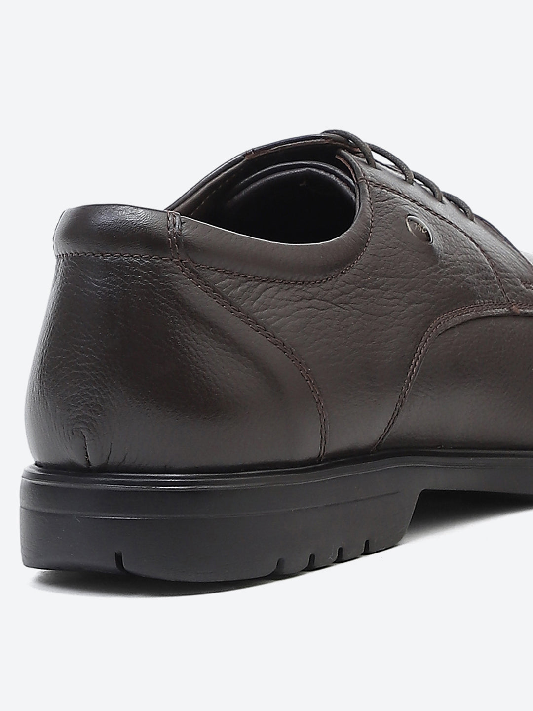 Men Brown Lace Up Genuine Leather Formal Derby