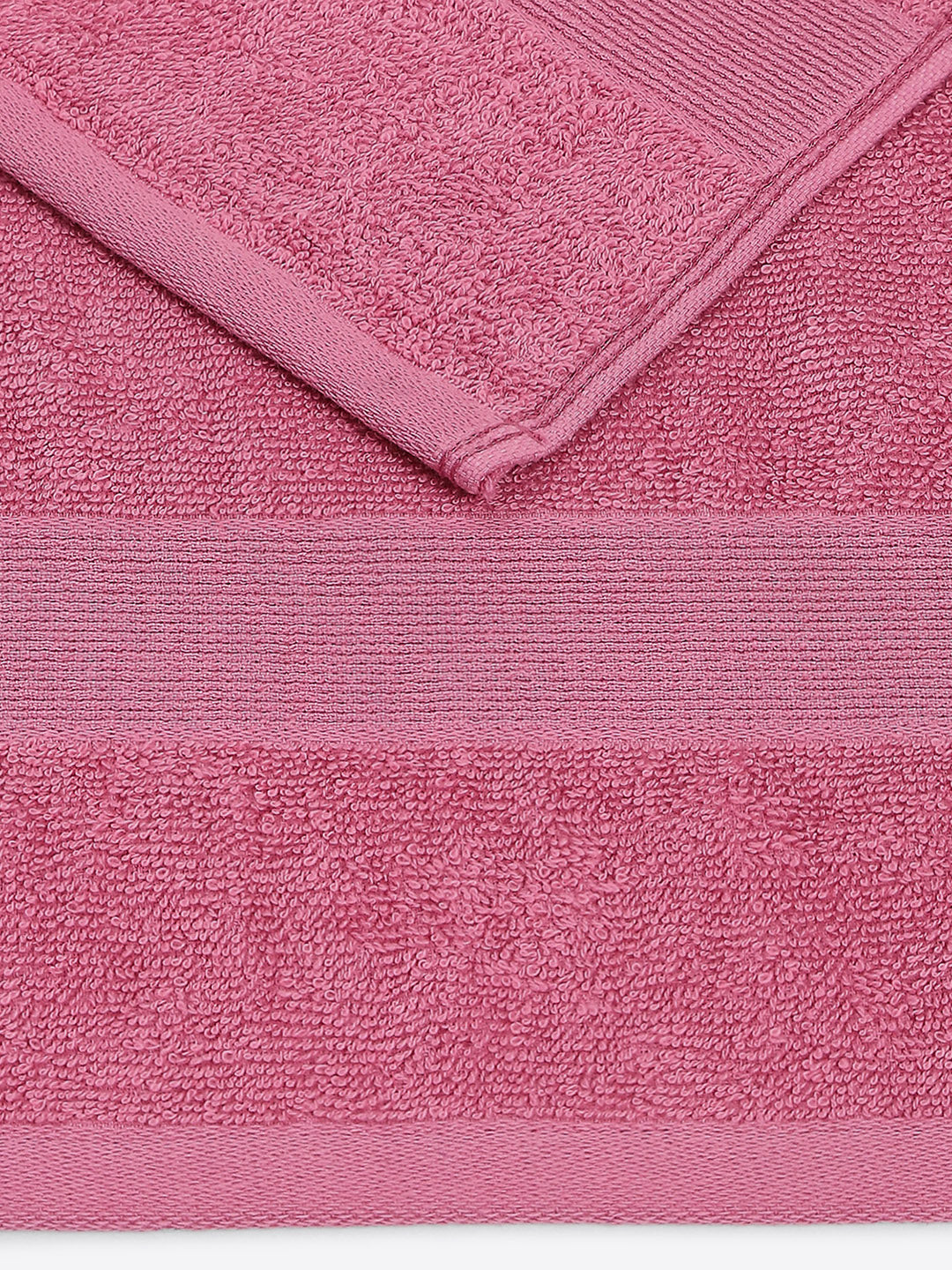 Peach Cotton Solid 380 GSM Bath Towel (Albella)