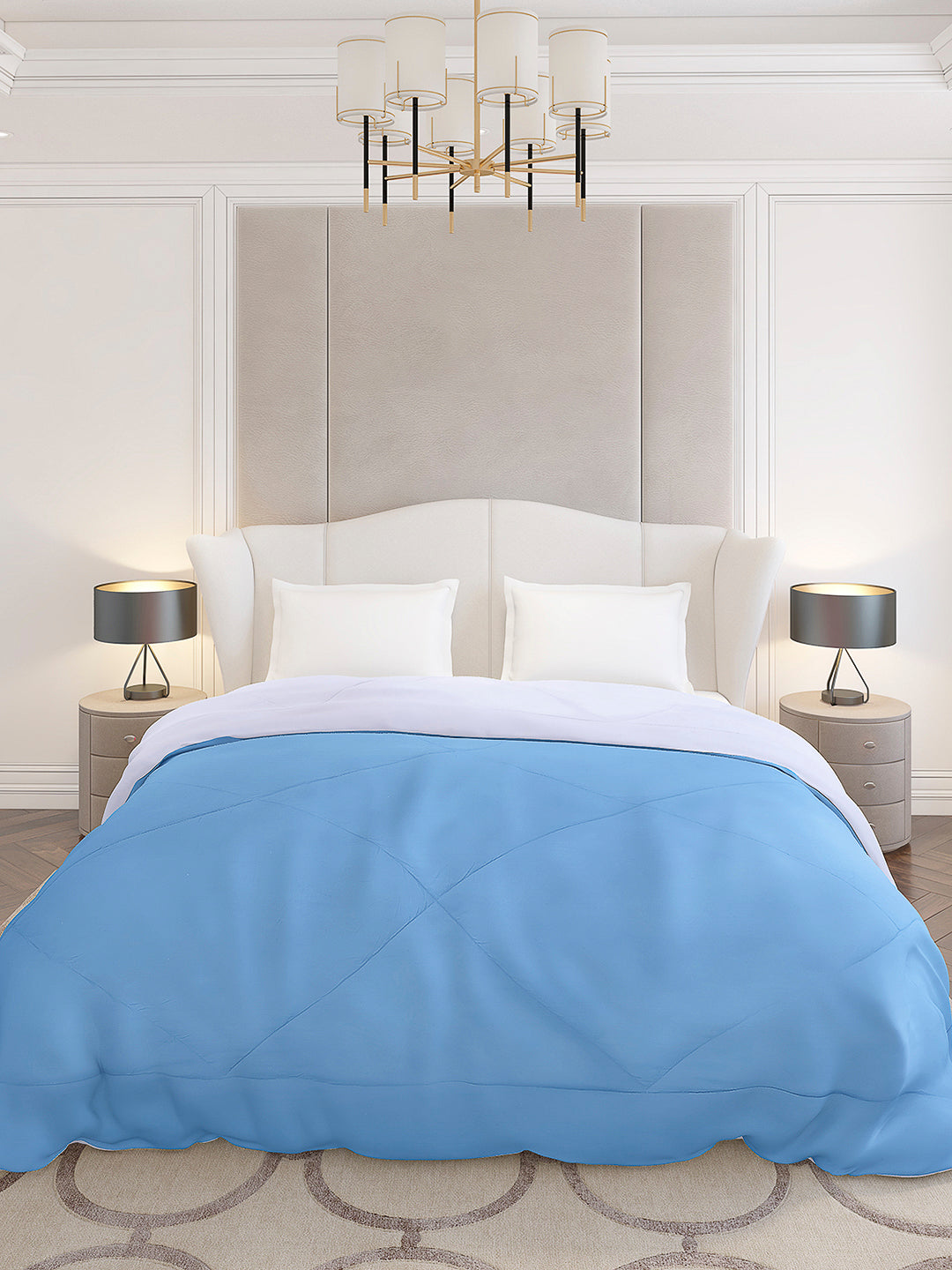 Solid Double Bed 210 GSM Comforter Ava for Mild Winter (Weight 0.9 kg)