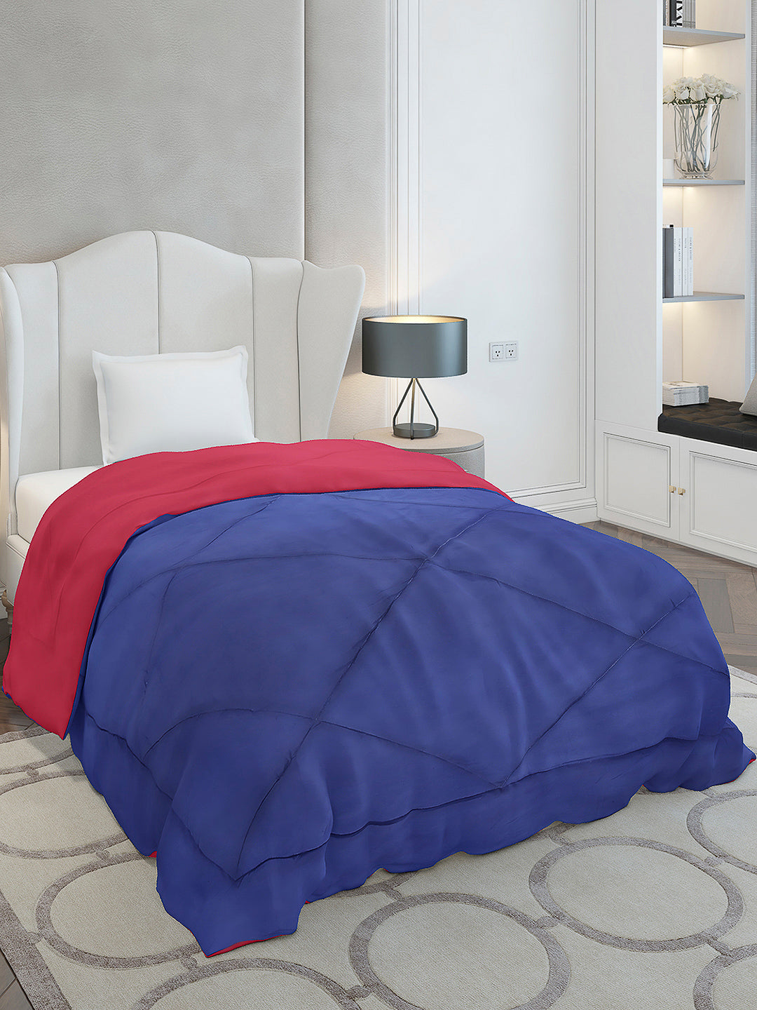 Solid Single Bed 210 GSM Comforter Ava for Mild Winter (Weight 0.9 kg)