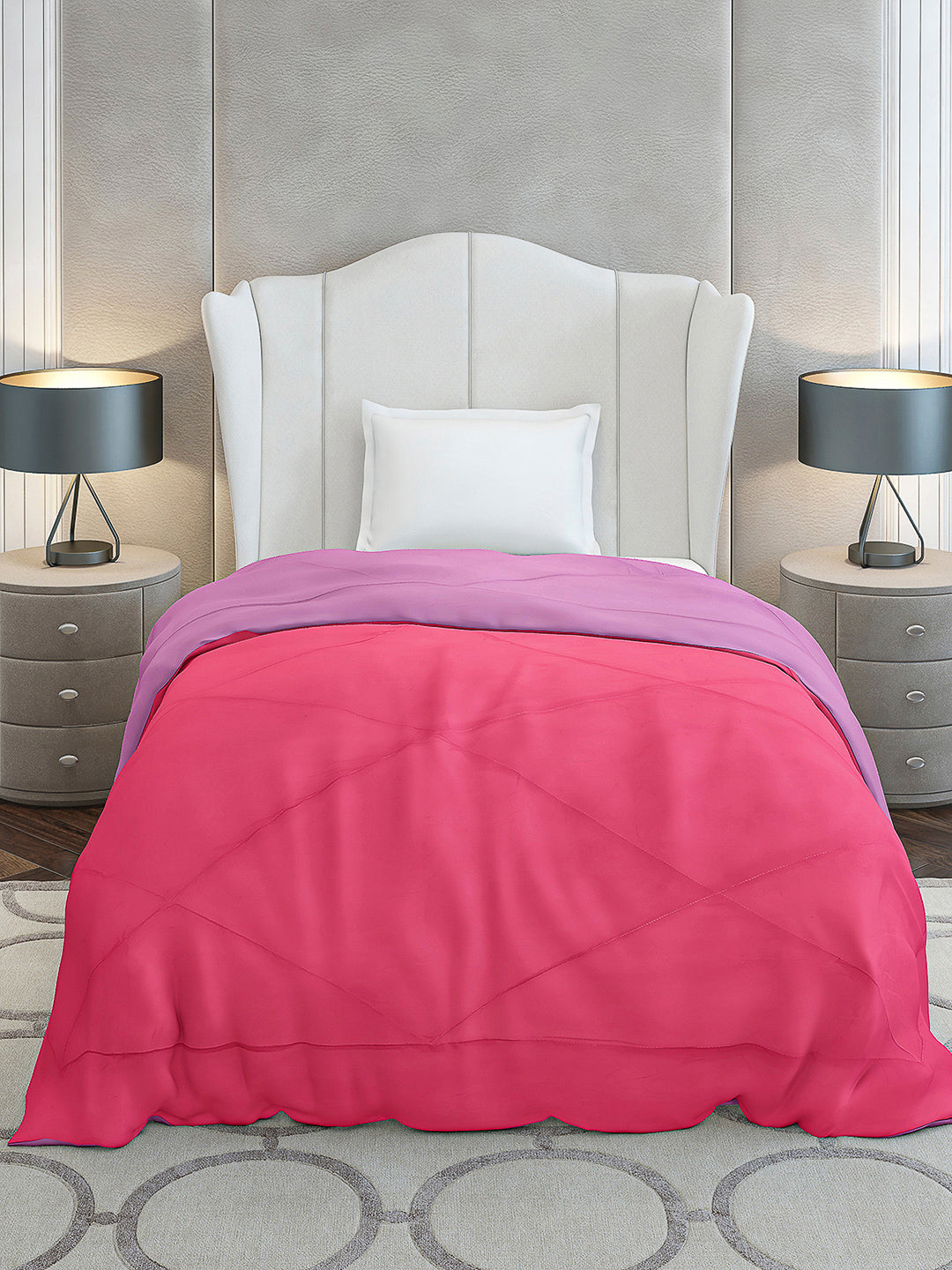 Solid Single Bed 210 GSM Comforter Ava for Mild Winter (Weight 0.9 kg)