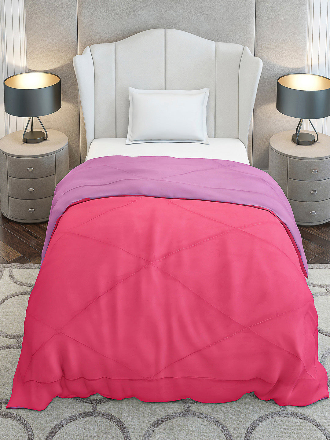 Solid Single Bed 210 GSM Comforter Ava for Mild Winter (Weight 0.9 kg)