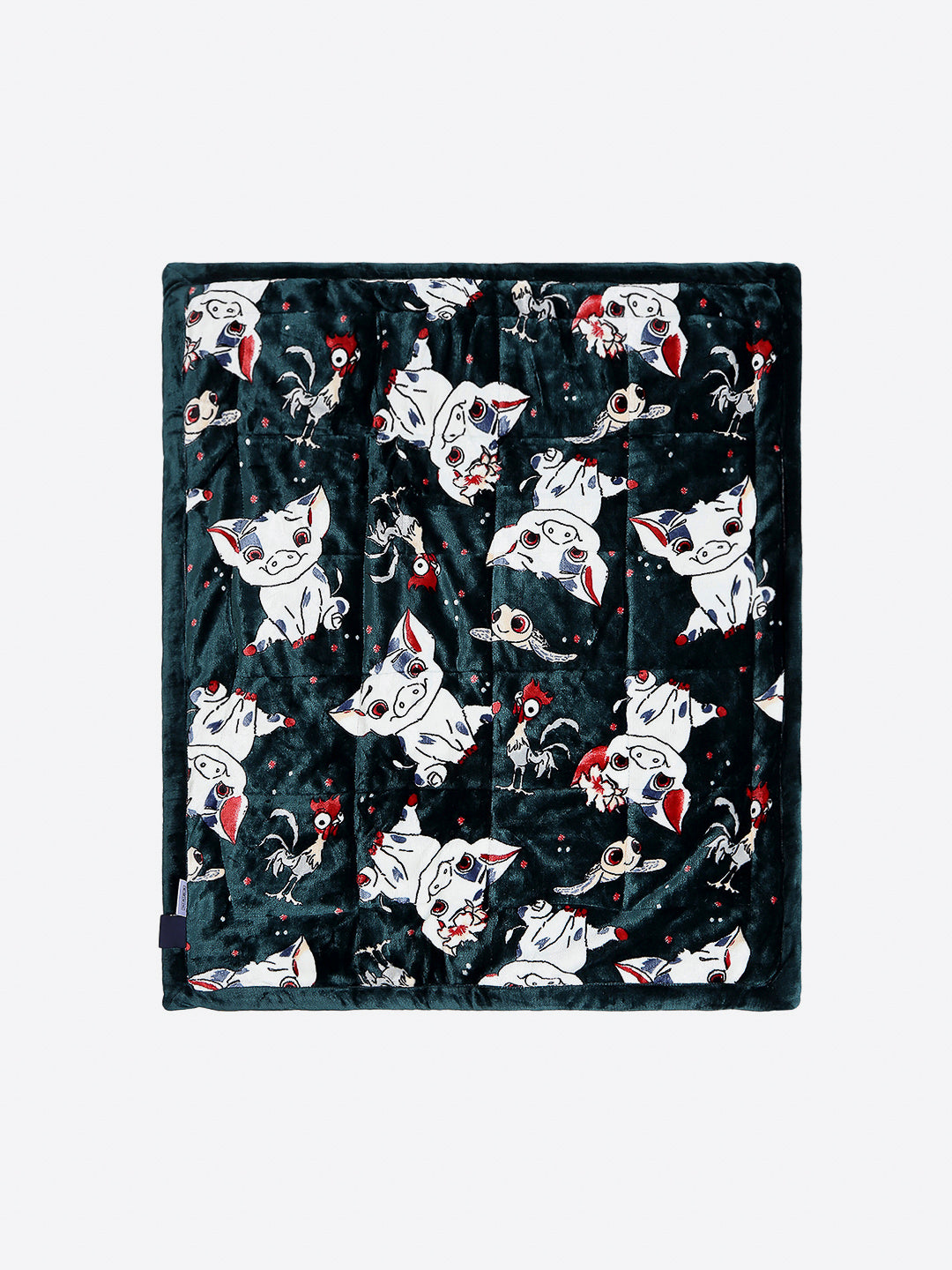 Moana Print Velvety Soft Disney Bottle Green Baby Blanket Set with Matching Comforter, Bedsheet, Neck Pillow, and Bolsters