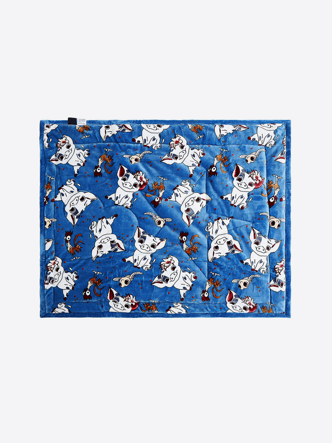 Moana Print Plush Soft Disney Blue Baby Blanket Set with Matching Comforter, Bedsheet, Neck Pillow, and Bolsters