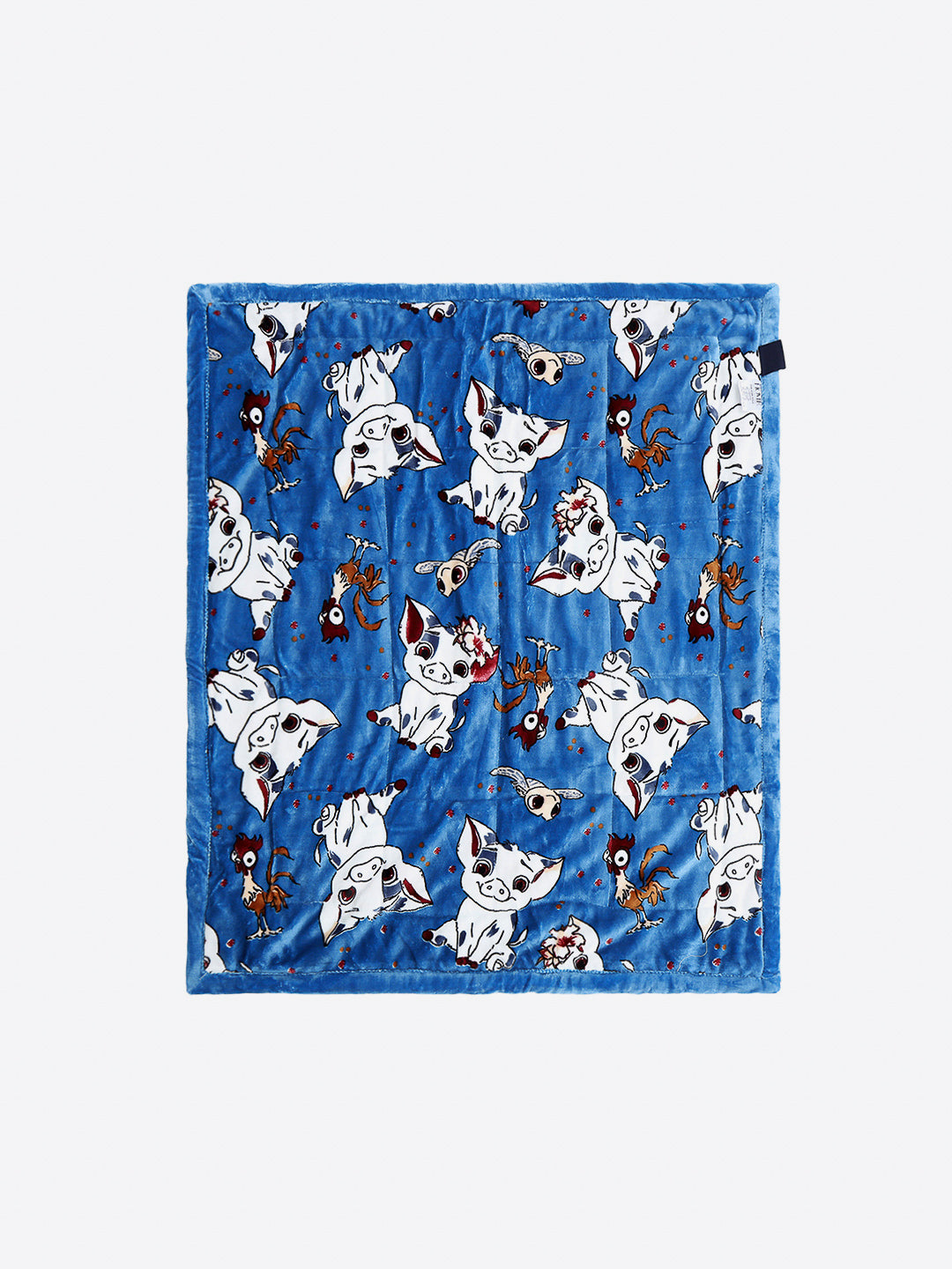 Moana Print Plush Soft Disney Blue Baby Blanket Set with Matching Comforter, Bedsheet, Neck Pillow, and Bolsters