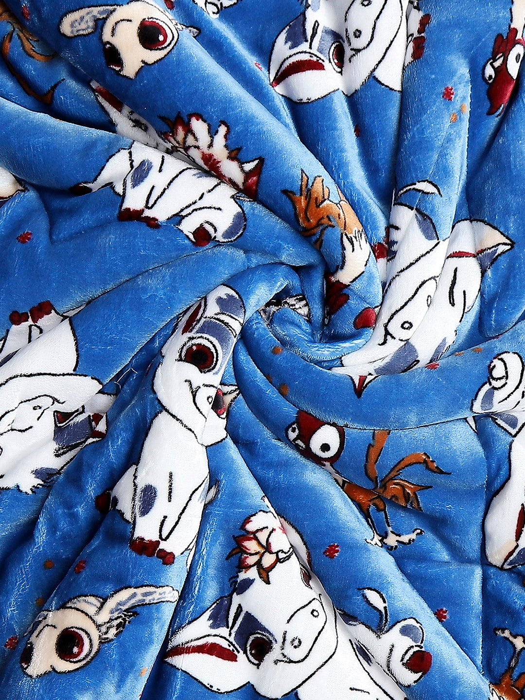 Moana Print Plush Soft Disney Blue Baby Blanket Set with Matching Comforter, Bedsheet, Neck Pillow, and Bolsters