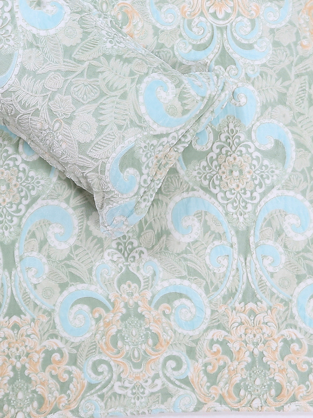 393 GSM 100% Polyester King Bed 1 Bedsheet with 2 Pillow Cover (Golden Choice)