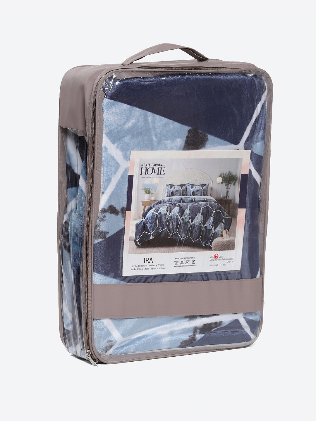 353 GSM 100% Polyester Single Bed 1 Bedsheet with 1 Pillow Cover (Ira)