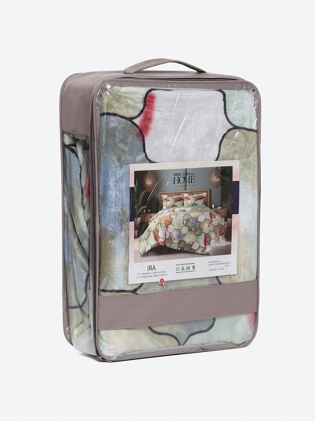 353 GSM 100% Polyester Single Bed 1 Bedsheet with 1 Pillow Cover (Ira)