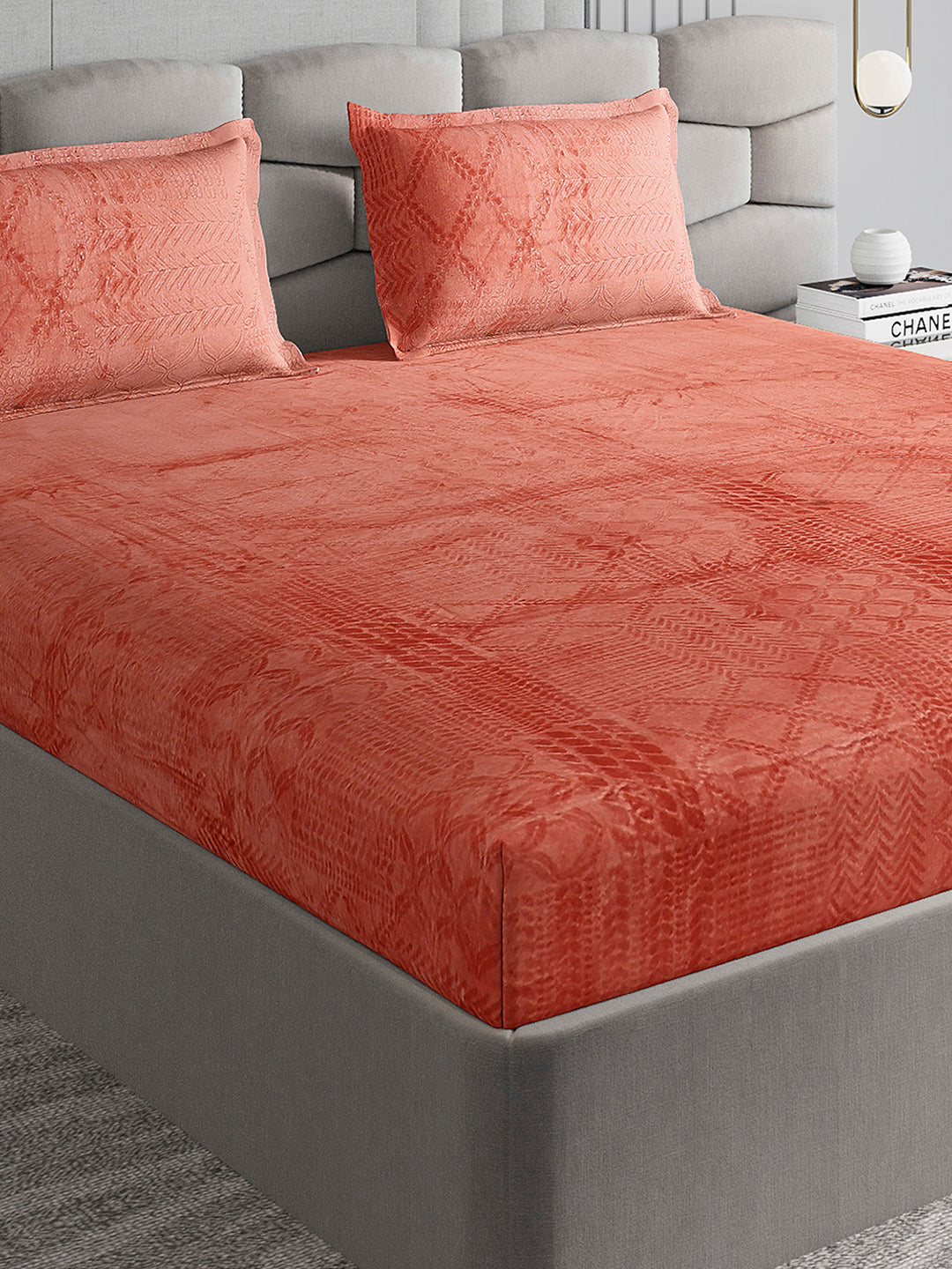 267 GSM 100% Polyester King Bed 1 Bedsheet with 2 Pillow Cover (Master Piece)