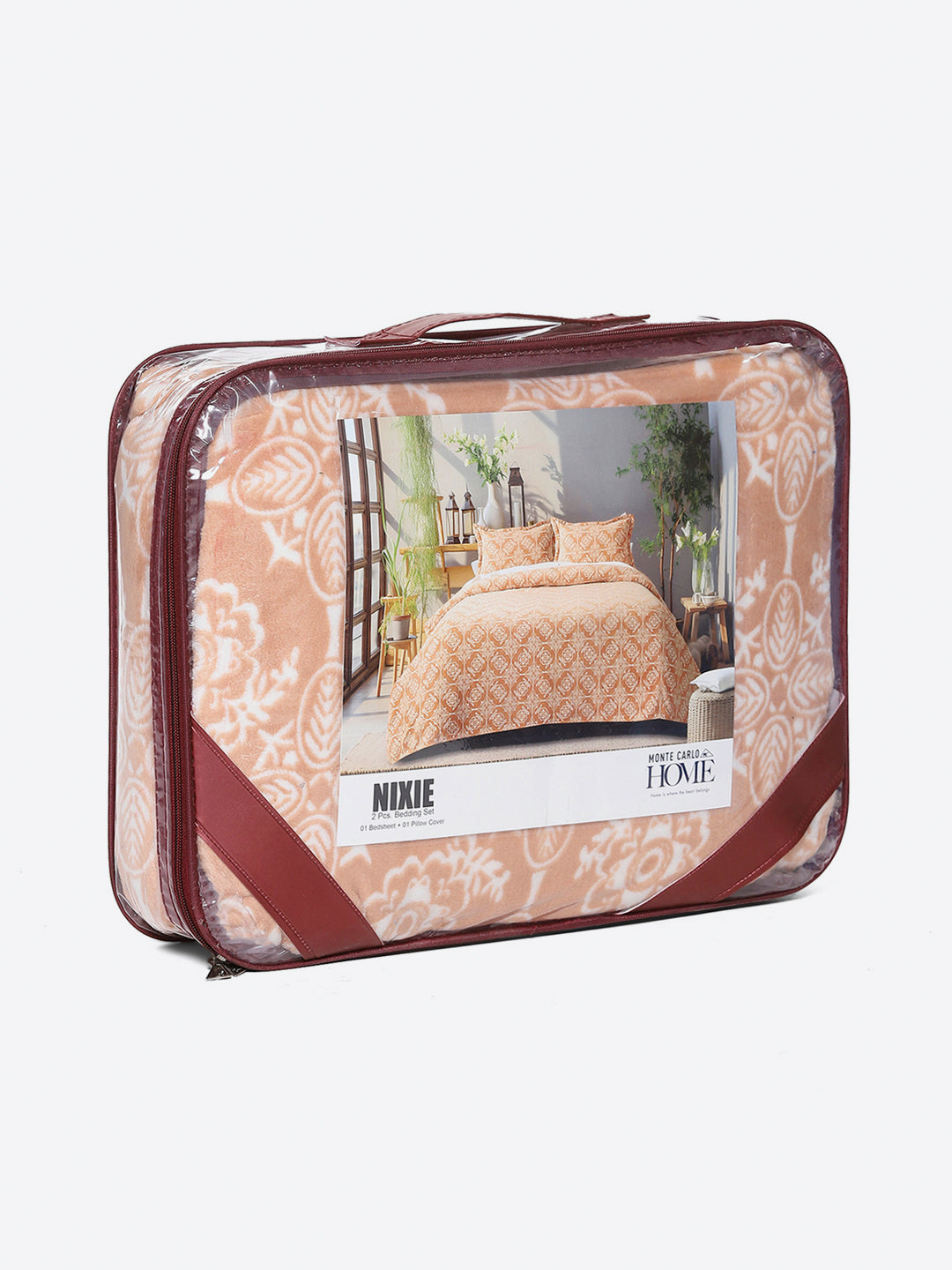 264 GSM 100% Polyester Single Bed 1 Bedsheet with 1 Pillow Cover (Nixie Piece)