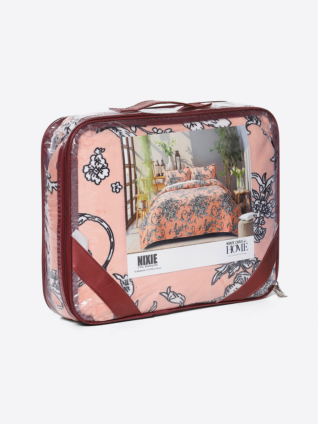 264 GSM 100% Polyester Single Bed 1 Bedsheet with 1 Pillow Cover (Nixie Piece)