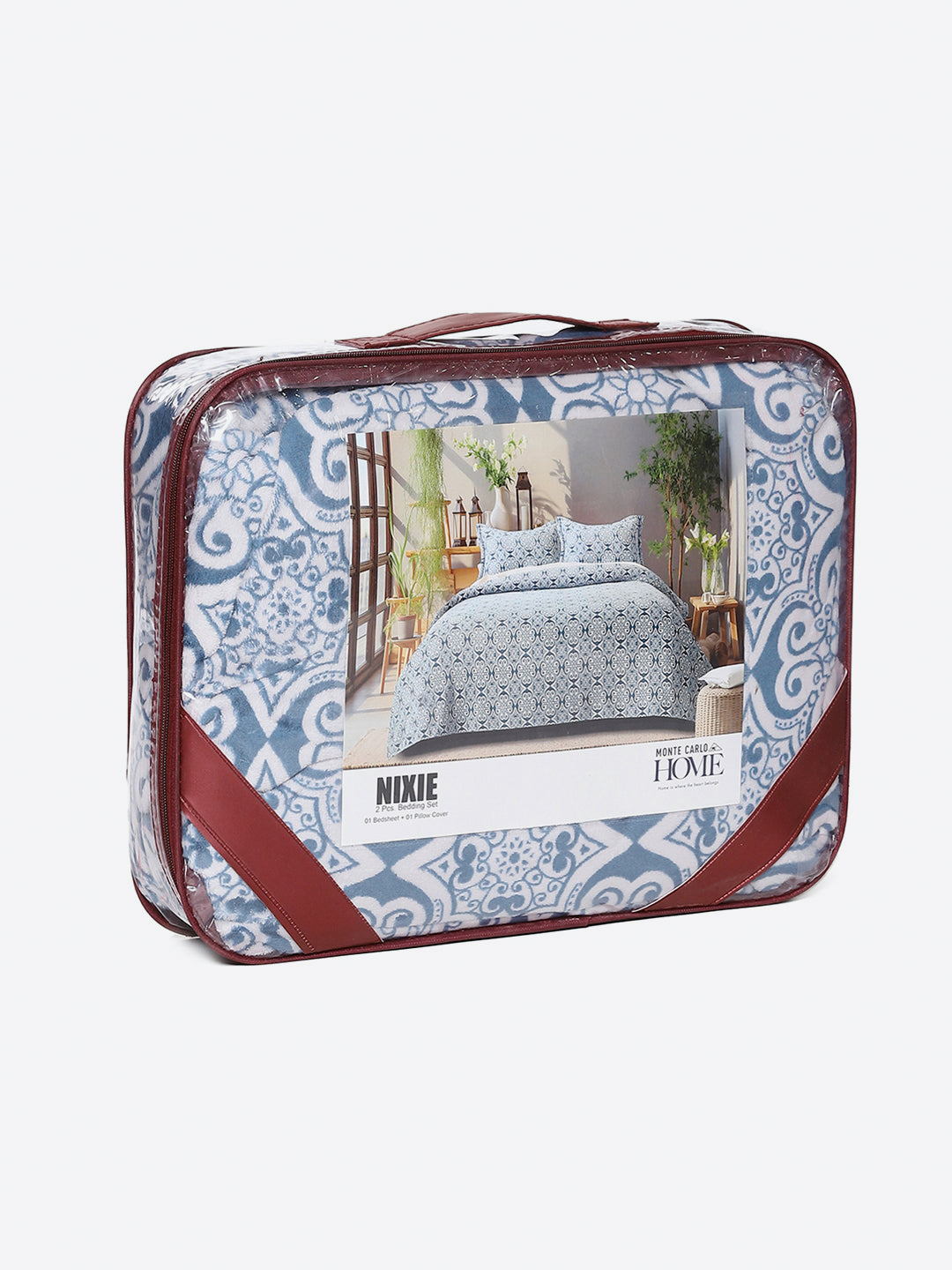 264 GSM 100% Polyester Single Bed 1 Bedsheet with 1 Pillow Cover (Nixie Piece)