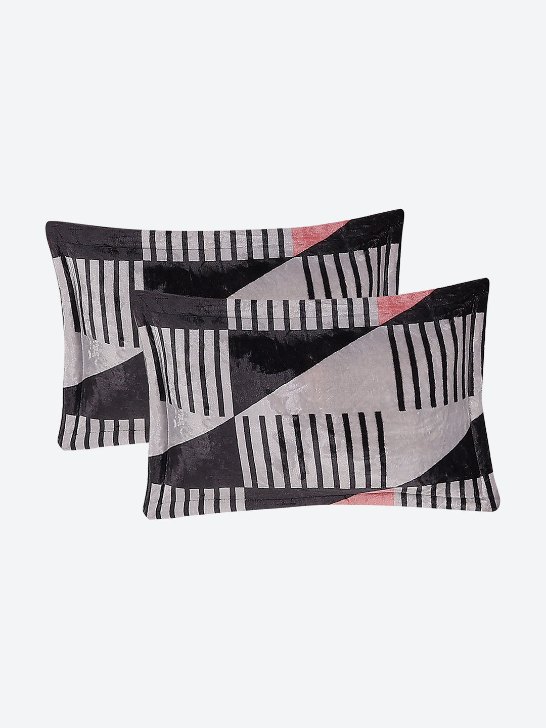 487 GSM 100% Polyester Double Bed 1 Bedsheet, 2 Pillow Cover & 2 Cushion Case (Pristine 4 Pcs Set)