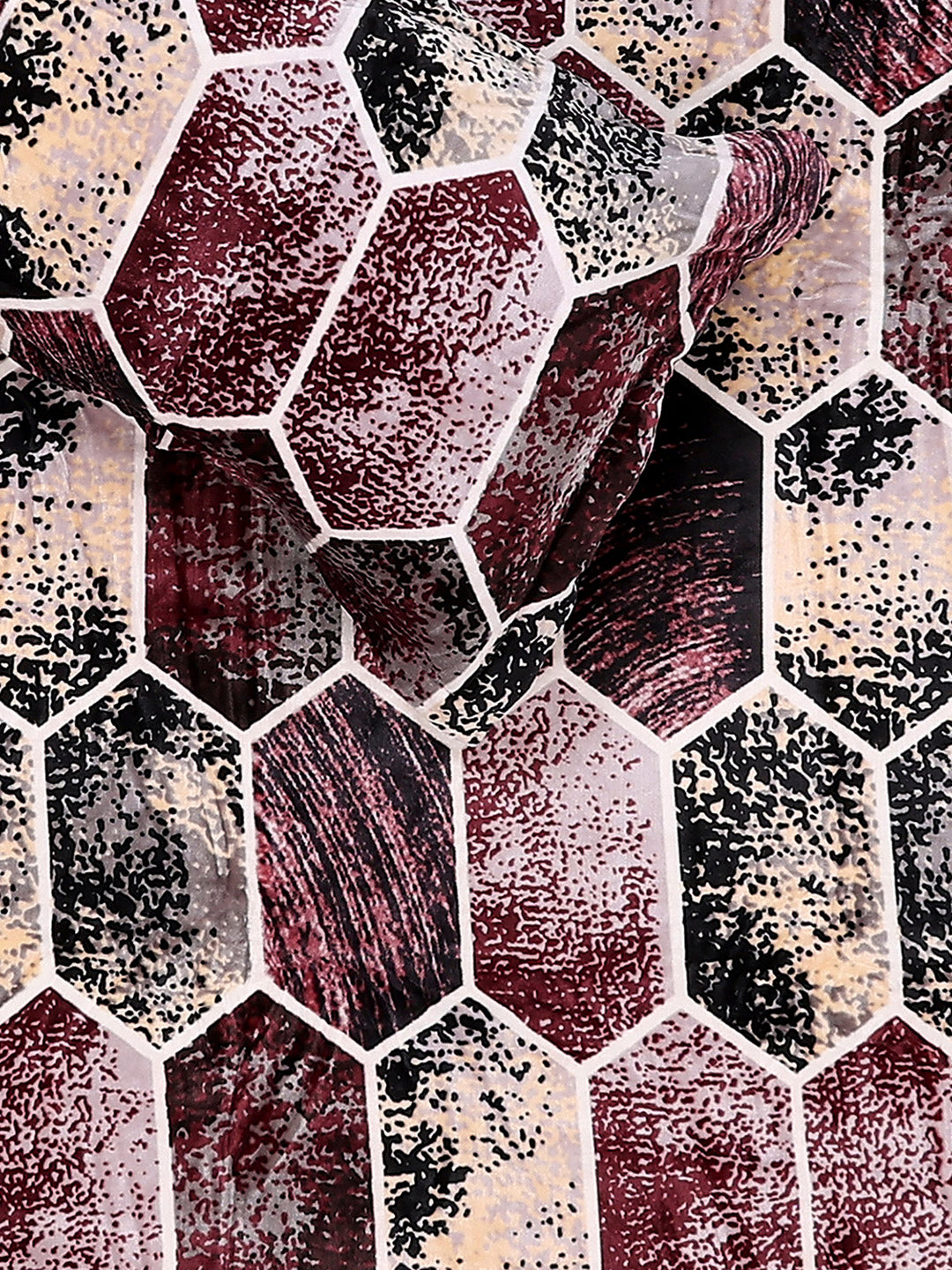 371 GSM 100% Polyester King Bed 1 Bedsheet with 2 Pillow Cover (Rubina King)