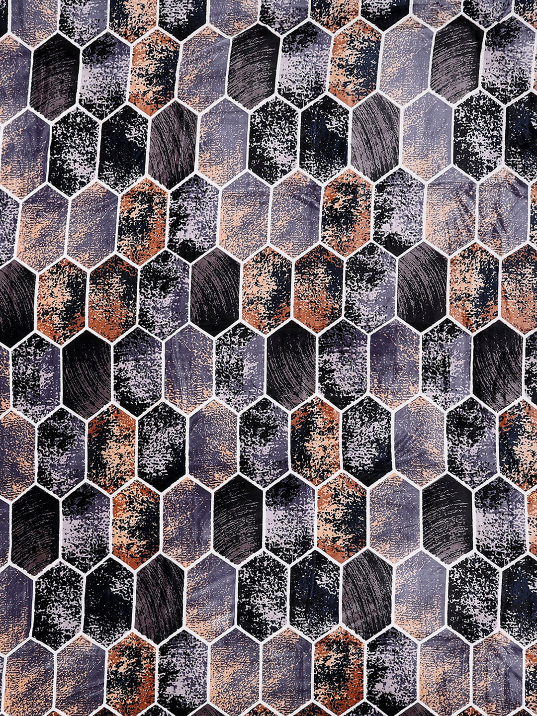 371 GSM 100% Polyester King Bed 1 Bedsheet with 2 Pillow Cover (Rubina King)