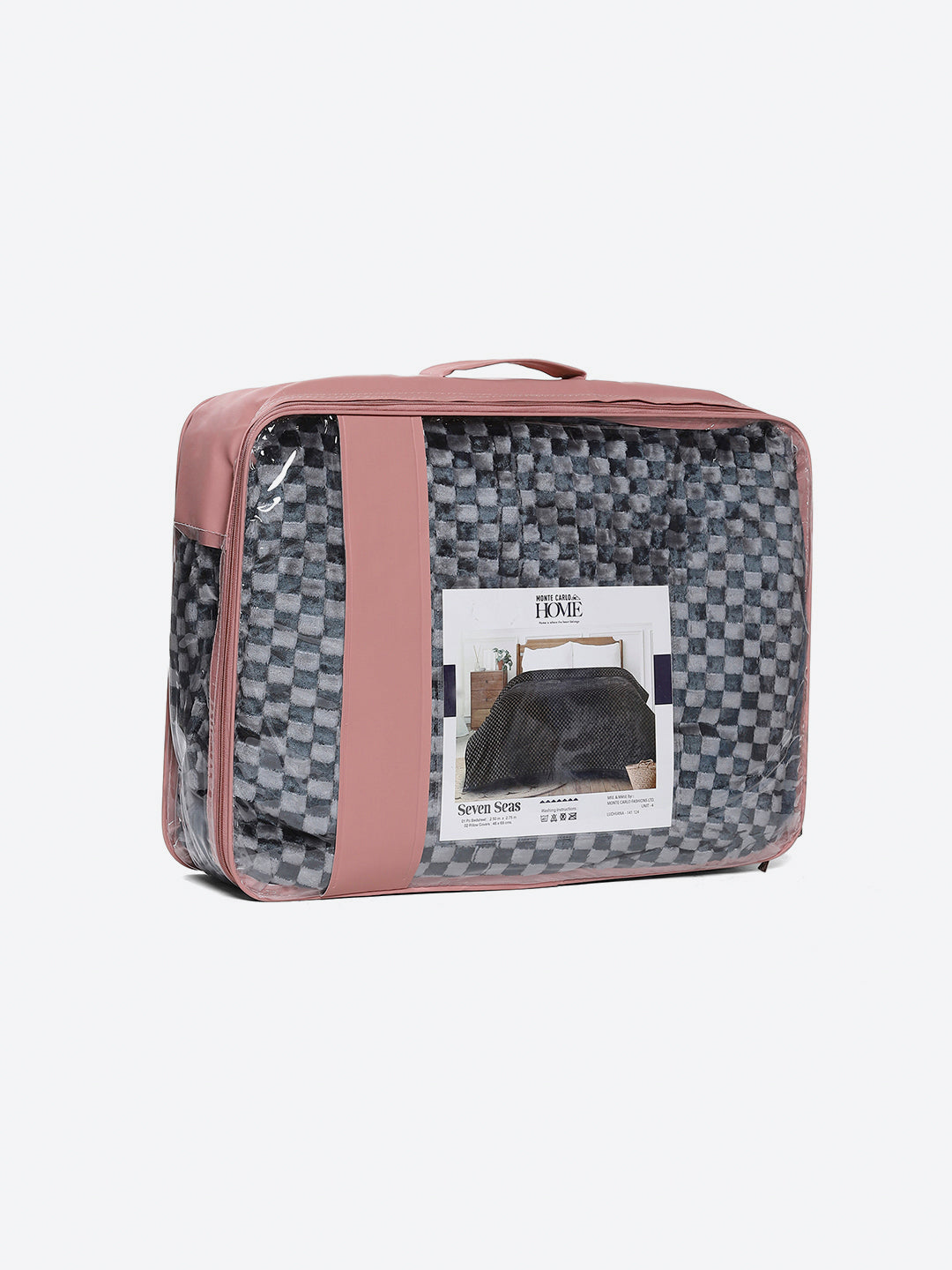 300 GSM 100% Polyester King Bed 1 Bedsheet with 2 Pillow Cover (Seven Seas)