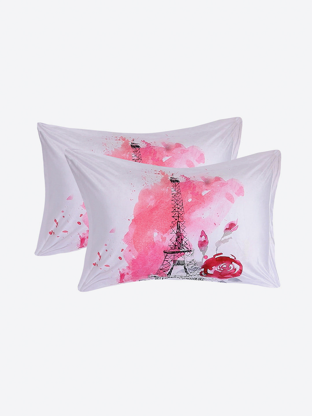 252 GSM 100% Polyester King Bed 1 Bedsheet with 2 Pillow Cover (Urban)