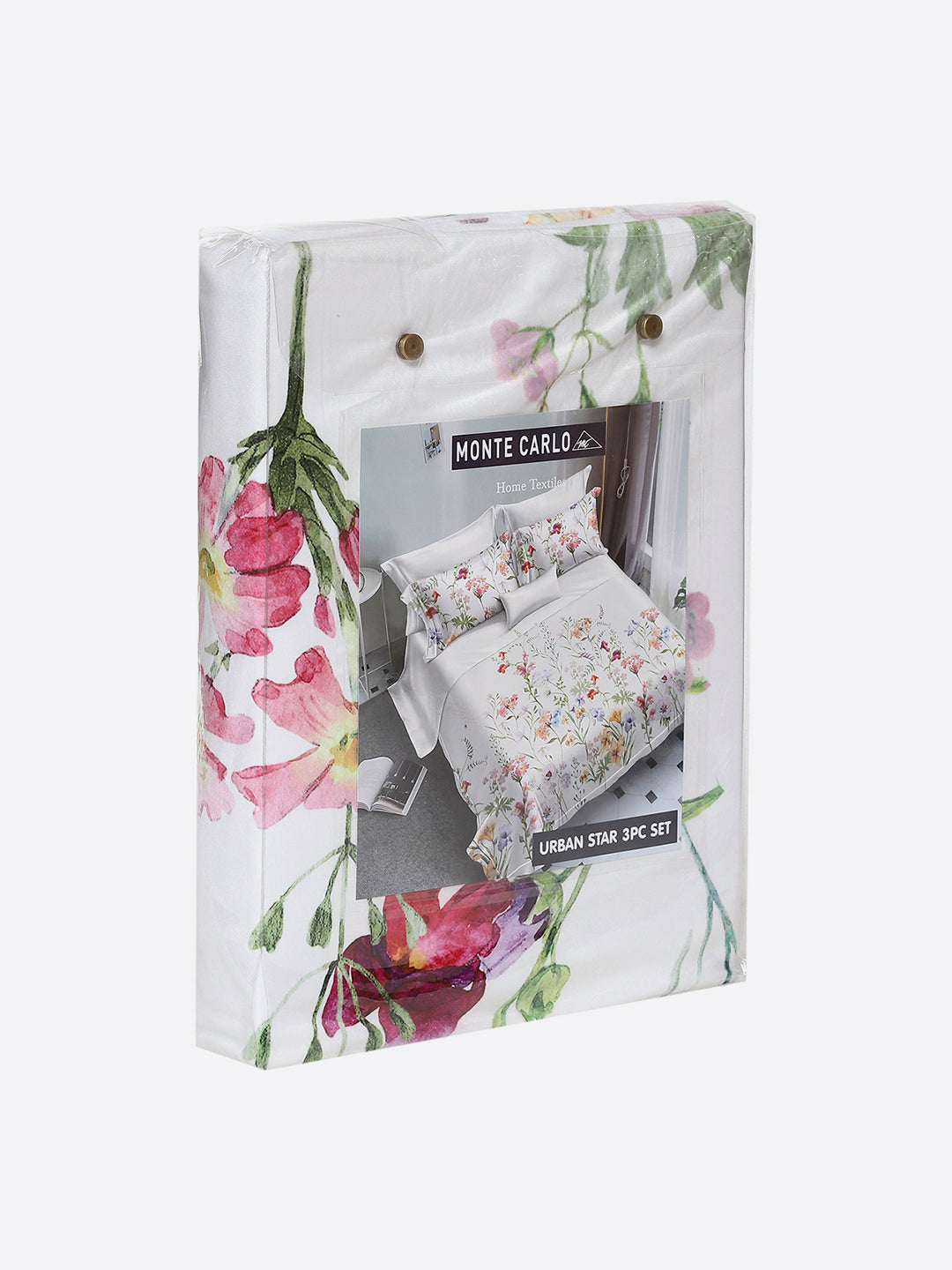 252 GSM 100% Polyester King Bed 1 Bedsheet with 2 Pillow Cover (Urban)